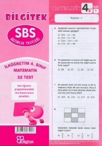 4. Sınıf SBS Matematik Çek Kopar Yaprak Test
